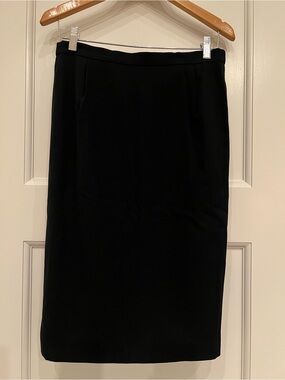 Jil Sander Black Classic Pencil Skirt